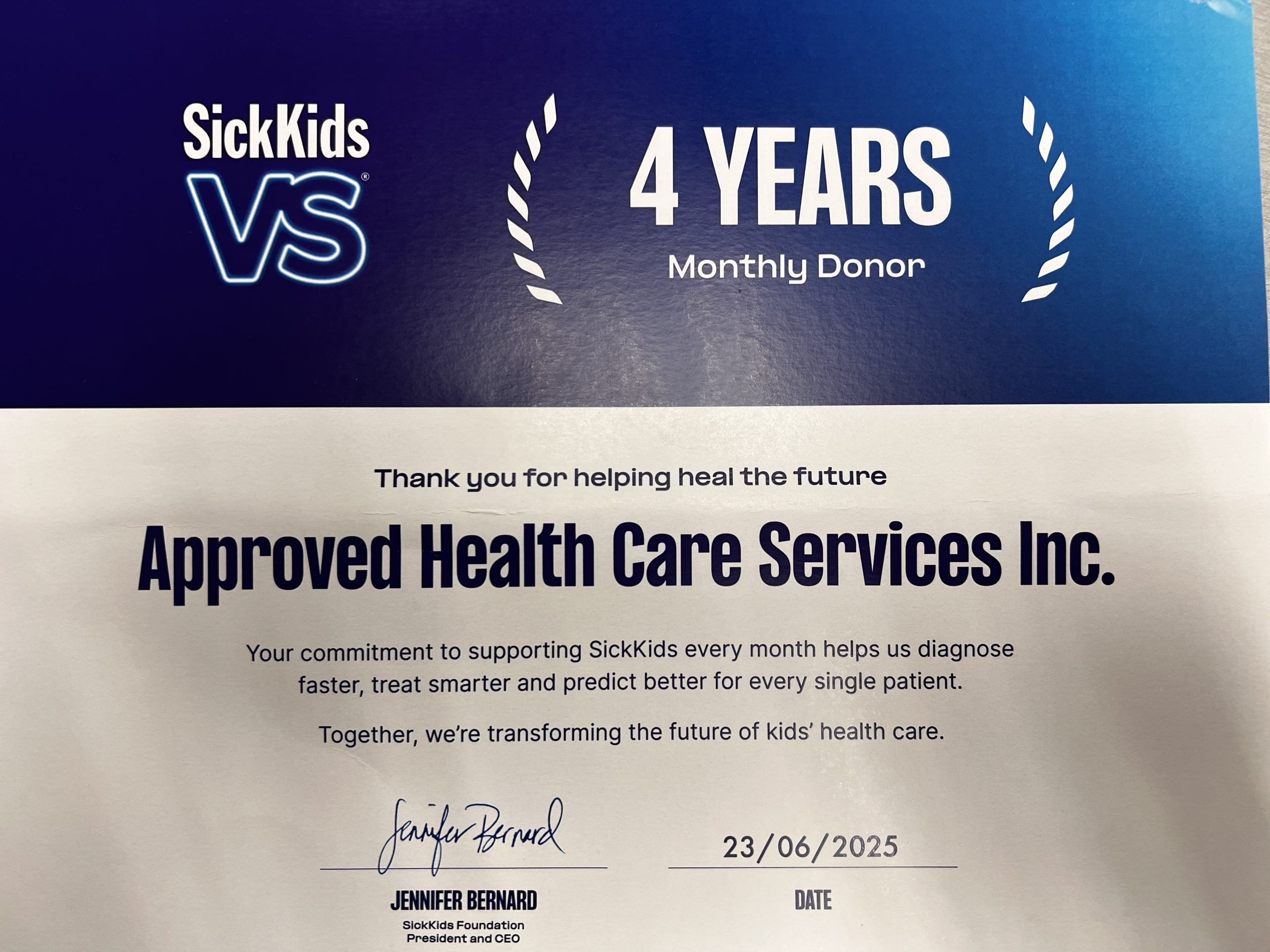 Approved-Healthcare-is-a-Sick-Kids-Donor-2023